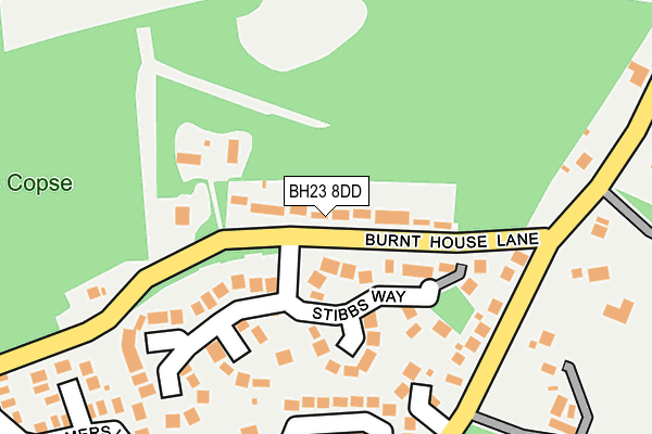 BH23 8DD map - OS OpenMap – Local (Ordnance Survey)
