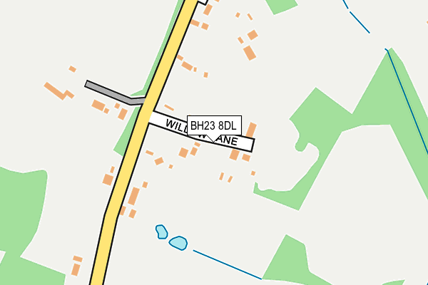 BH23 8DL map - OS OpenMap – Local (Ordnance Survey)