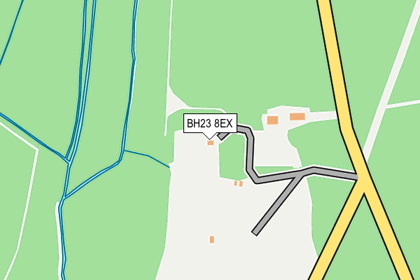 BH23 8EX map - OS OpenMap – Local (Ordnance Survey)
