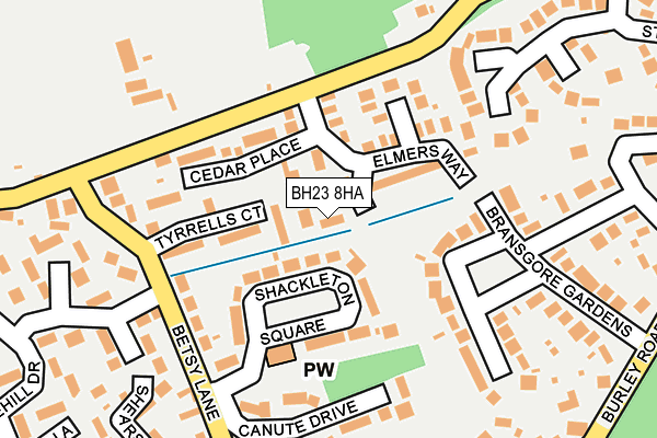 BH23 8HA map - OS OpenMap – Local (Ordnance Survey)