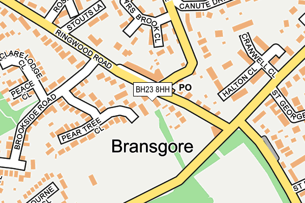 BH23 8HH map - OS OpenMap – Local (Ordnance Survey)