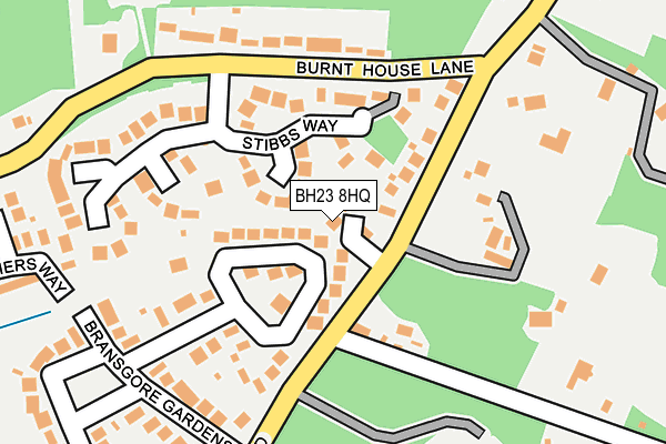 BH23 8HQ map - OS OpenMap – Local (Ordnance Survey)