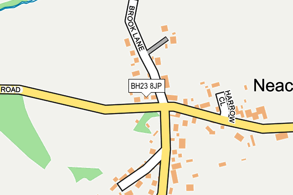 BH23 8JP map - OS OpenMap – Local (Ordnance Survey)