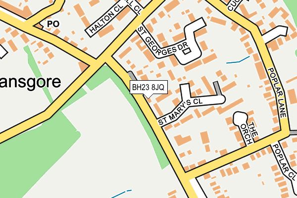 BH23 8JQ map - OS OpenMap – Local (Ordnance Survey)