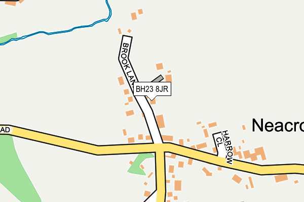 BH23 8JR map - OS OpenMap – Local (Ordnance Survey)