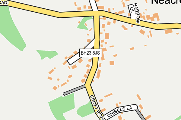 BH23 8JS map - OS OpenMap – Local (Ordnance Survey)