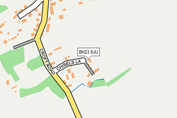 BH23 8JU map - OS OpenMap – Local (Ordnance Survey)