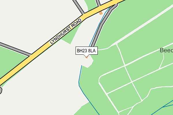 BH23 8LA map - OS OpenMap – Local (Ordnance Survey)