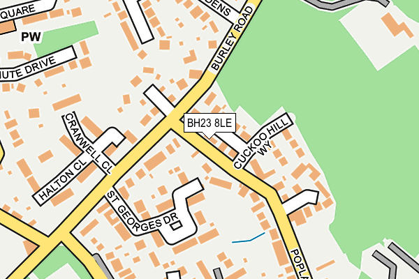 BH23 8LE map - OS OpenMap – Local (Ordnance Survey)
