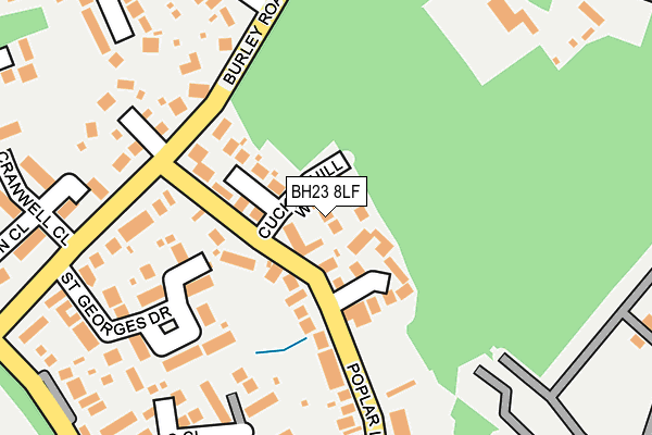BH23 8LF map - OS OpenMap – Local (Ordnance Survey)
