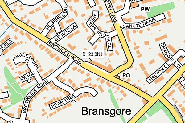 BH23 8NJ map - OS OpenMap – Local (Ordnance Survey)