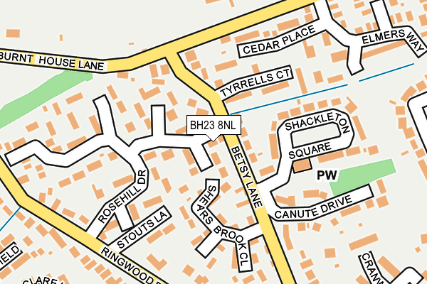 BH23 8NL map - OS OpenMap – Local (Ordnance Survey)