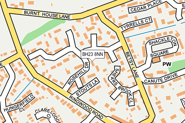 BH23 8NN map - OS OpenMap – Local (Ordnance Survey)