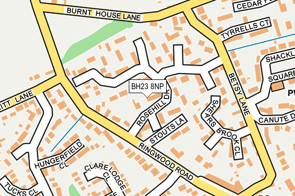 BH23 8NP map - OS OpenMap – Local (Ordnance Survey)