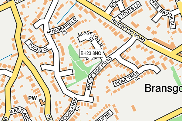 BH23 8NQ map - OS OpenMap – Local (Ordnance Survey)