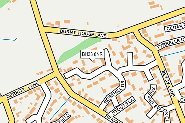BH23 8NR map - OS OpenMap – Local (Ordnance Survey)