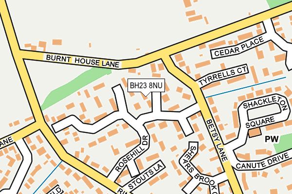 BH23 8NU map - OS OpenMap – Local (Ordnance Survey)