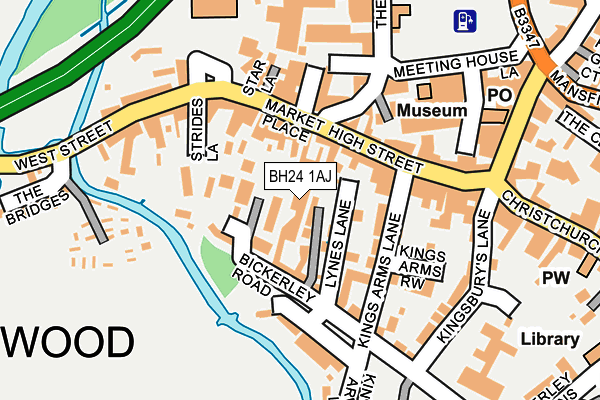 BH24 1AJ map - OS OpenMap – Local (Ordnance Survey)