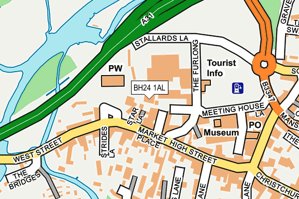 BH24 1AL map - OS OpenMap – Local (Ordnance Survey)