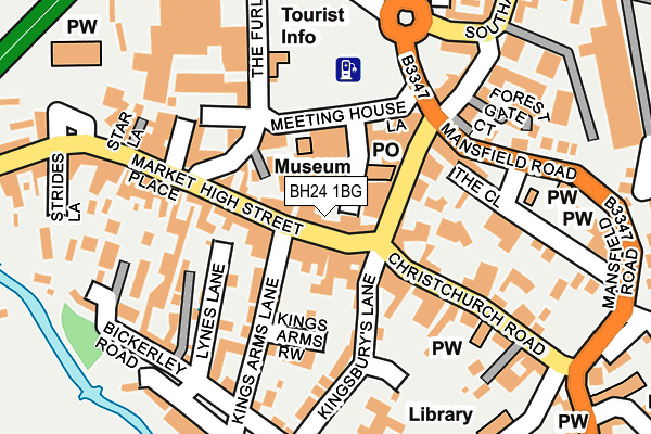 BH24 1BG map - OS OpenMap – Local (Ordnance Survey)
