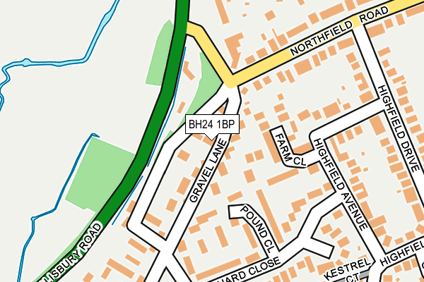 BH24 1BP map - OS OpenMap – Local (Ordnance Survey)