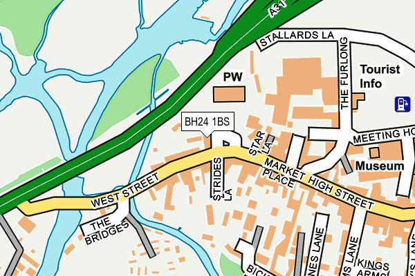 BH24 1BS map - OS OpenMap – Local (Ordnance Survey)