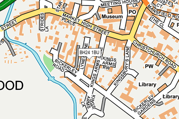 BH24 1BU map - OS OpenMap – Local (Ordnance Survey)