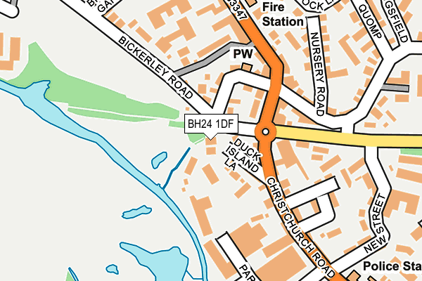BH24 1DF map - OS OpenMap – Local (Ordnance Survey)