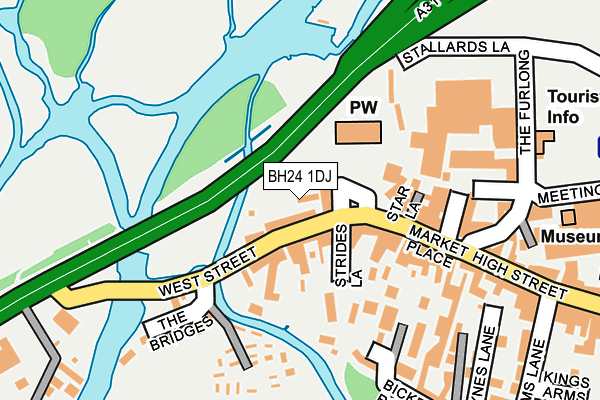 BH24 1DJ map - OS OpenMap – Local (Ordnance Survey)