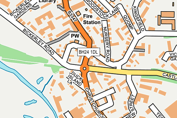 BH24 1DL map - OS OpenMap – Local (Ordnance Survey)