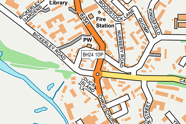 BH24 1DP map - OS OpenMap – Local (Ordnance Survey)