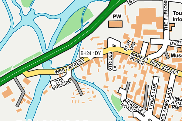 BH24 1DY map - OS OpenMap – Local (Ordnance Survey)