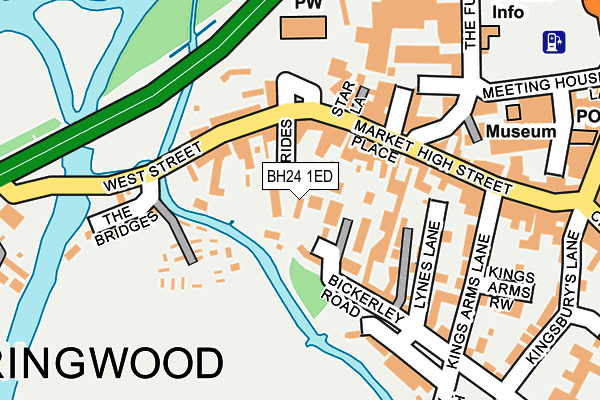 BH24 1ED map - OS OpenMap – Local (Ordnance Survey)