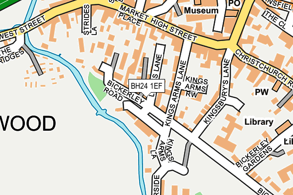 BH24 1EF map - OS OpenMap – Local (Ordnance Survey)