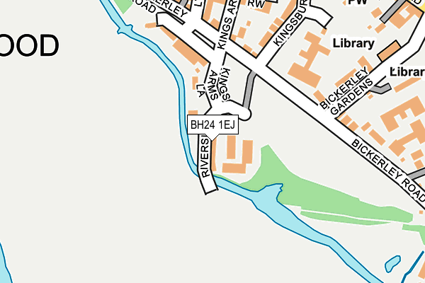 BH24 1EJ map - OS OpenMap – Local (Ordnance Survey)