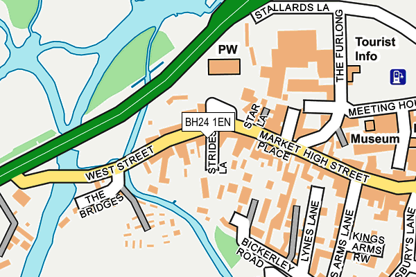BH24 1EN map - OS OpenMap – Local (Ordnance Survey)