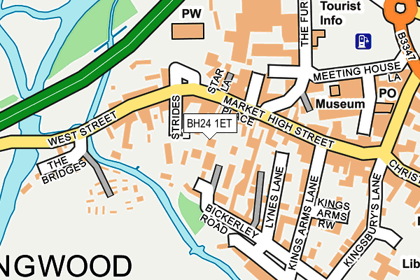 BH24 1ET map - OS OpenMap – Local (Ordnance Survey)