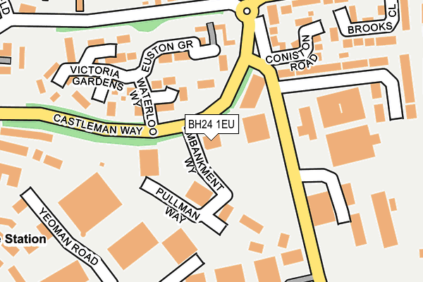 BH24 1EU map - OS OpenMap – Local (Ordnance Survey)