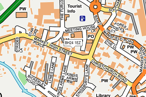BH24 1EZ map - OS OpenMap – Local (Ordnance Survey)