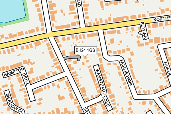 BH24 1GS map - OS OpenMap – Local (Ordnance Survey)