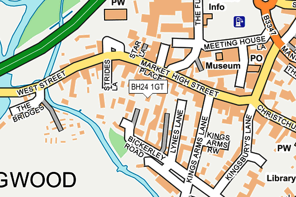BH24 1GT map - OS OpenMap – Local (Ordnance Survey)