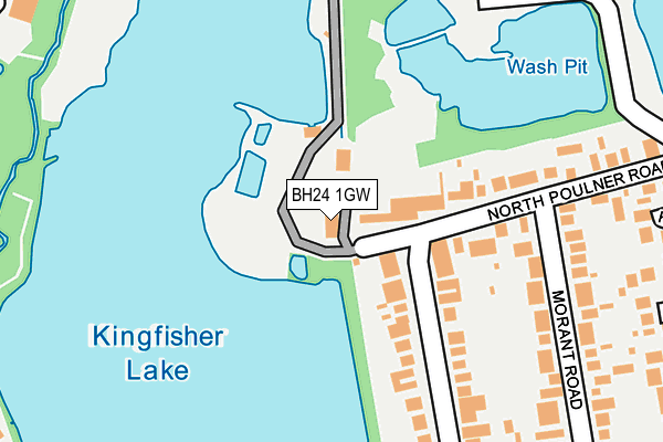BH24 1GW map - OS OpenMap – Local (Ordnance Survey)