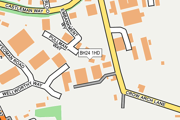 BH24 1HD map - OS OpenMap – Local (Ordnance Survey)