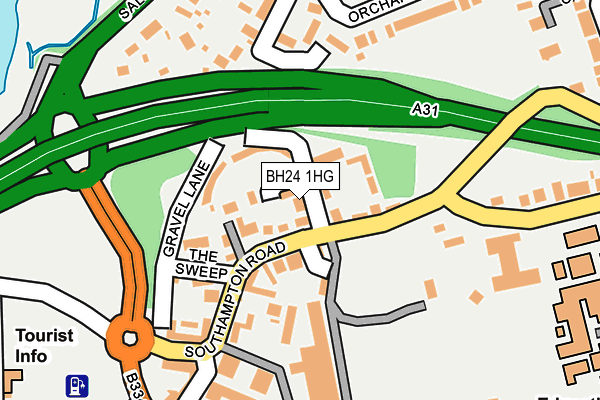 BH24 1HG map - OS OpenMap – Local (Ordnance Survey)