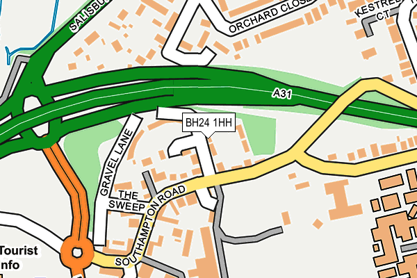 BH24 1HH map - OS OpenMap – Local (Ordnance Survey)