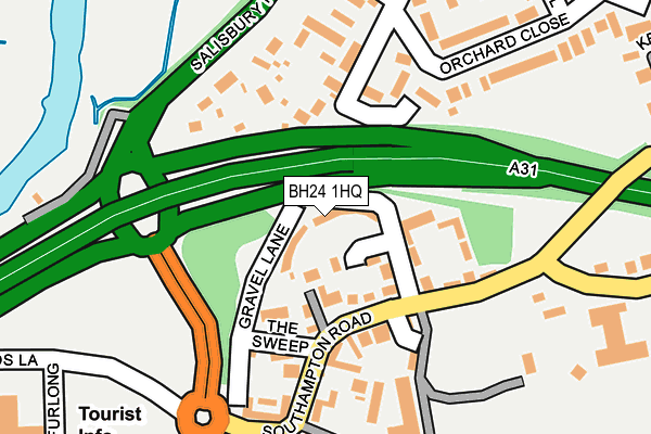 BH24 1HQ map - OS OpenMap – Local (Ordnance Survey)