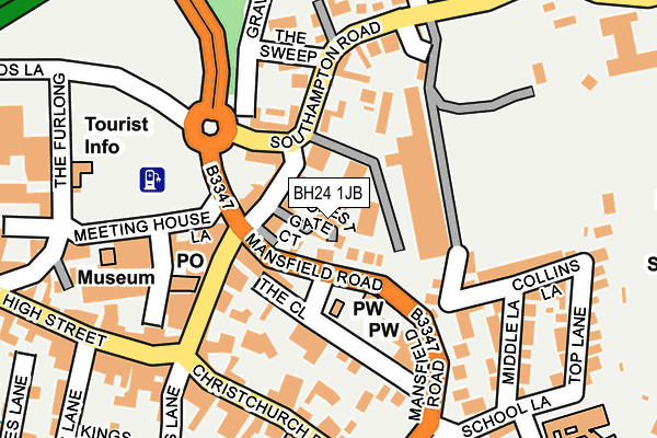 BH24 1JB map - OS OpenMap – Local (Ordnance Survey)