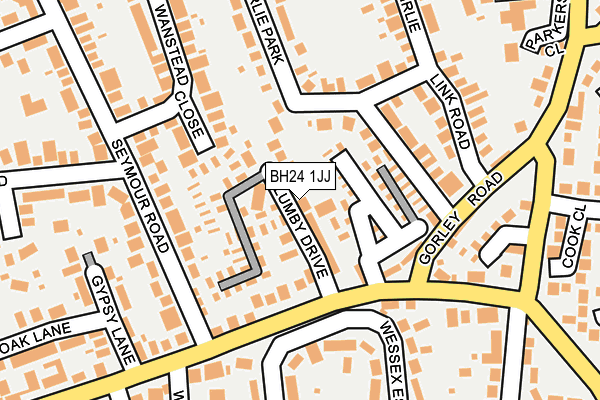 BH24 1JJ map - OS OpenMap – Local (Ordnance Survey)