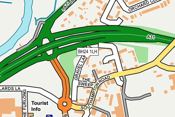 BH24 1LH map - OS OpenMap – Local (Ordnance Survey)
