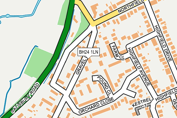 BH24 1LN map - OS OpenMap – Local (Ordnance Survey)